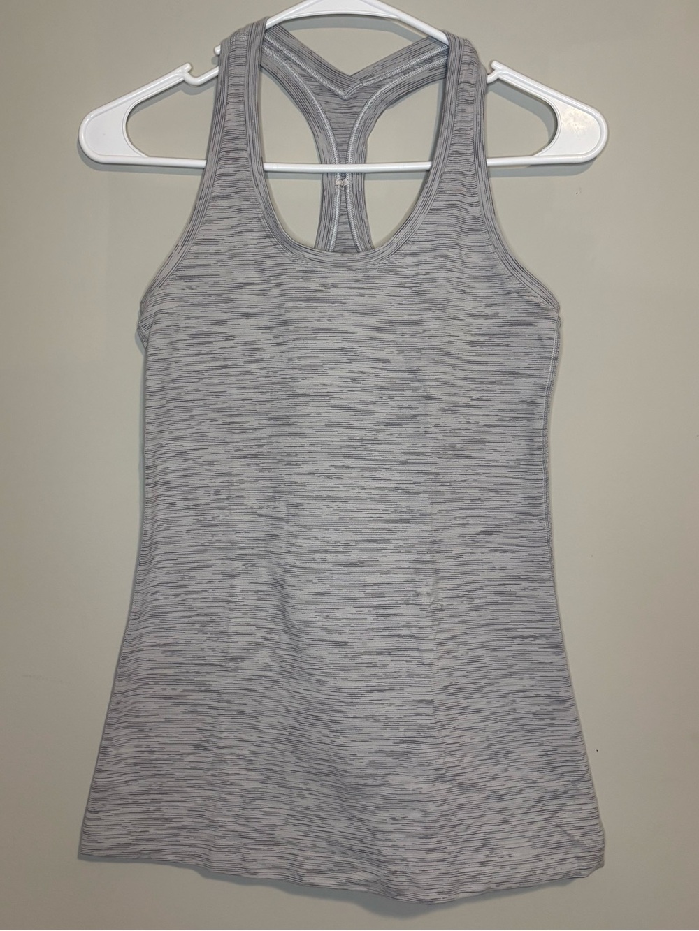 EUC - Lululemon White/Gray Racerback Tank - Size: 6
